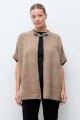 Capa tejida beige melange
