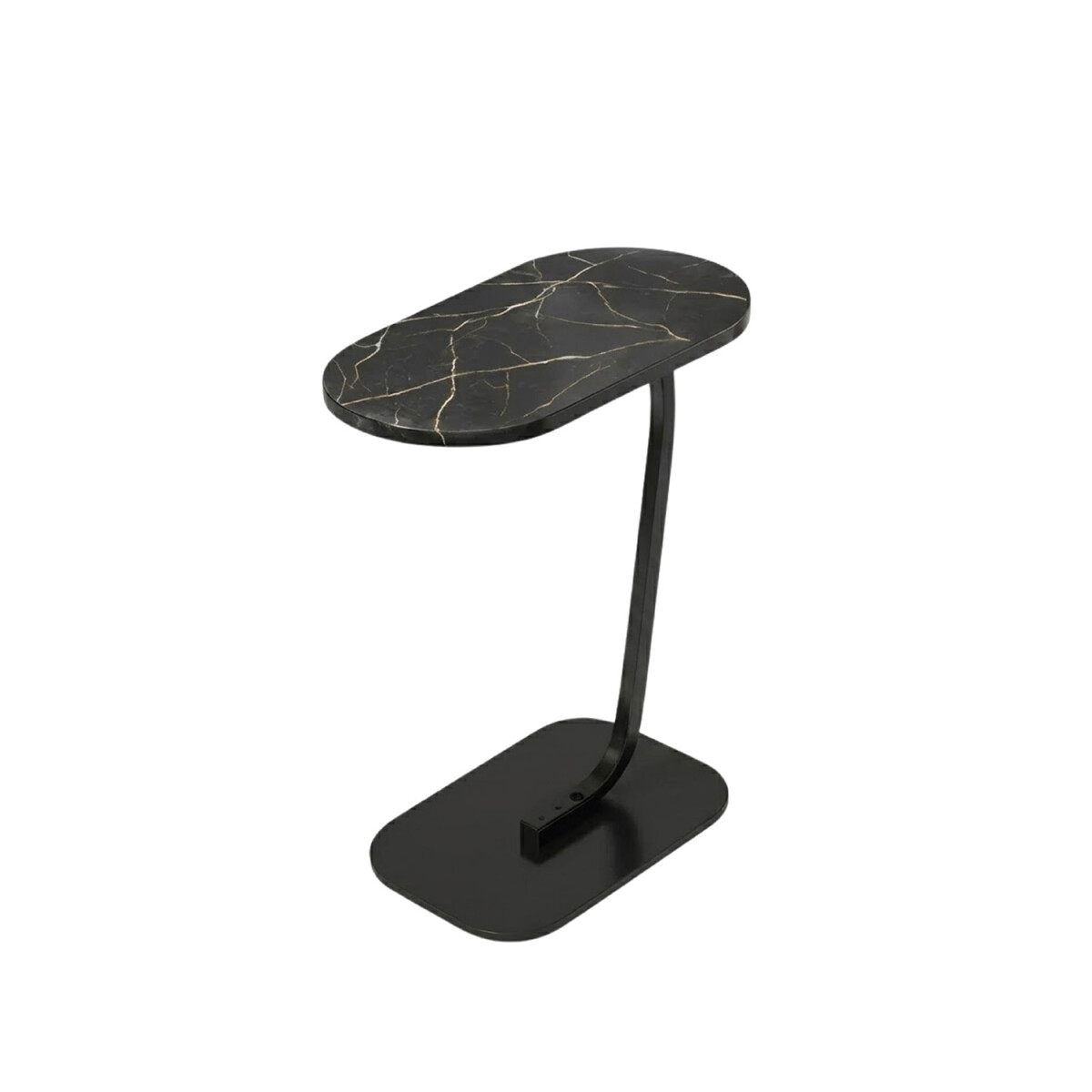 Mesa auxiliar Lumax de arrime MDF minimalista para living - Negro 