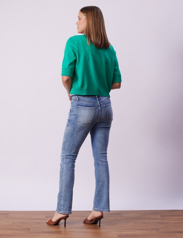 Cardigan Puño Botones VERDE