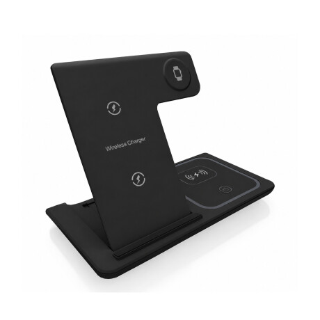 Cargador Inalámbrico 3 En 1 (plegable) Color Negro Cargador Inalámbrico 3 En 1 (plegable) Color Negro
