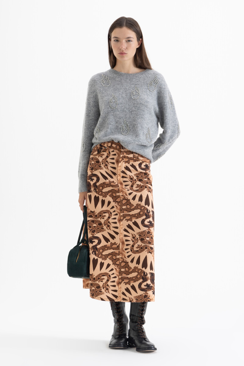 POLLERA DRAGONES Camel