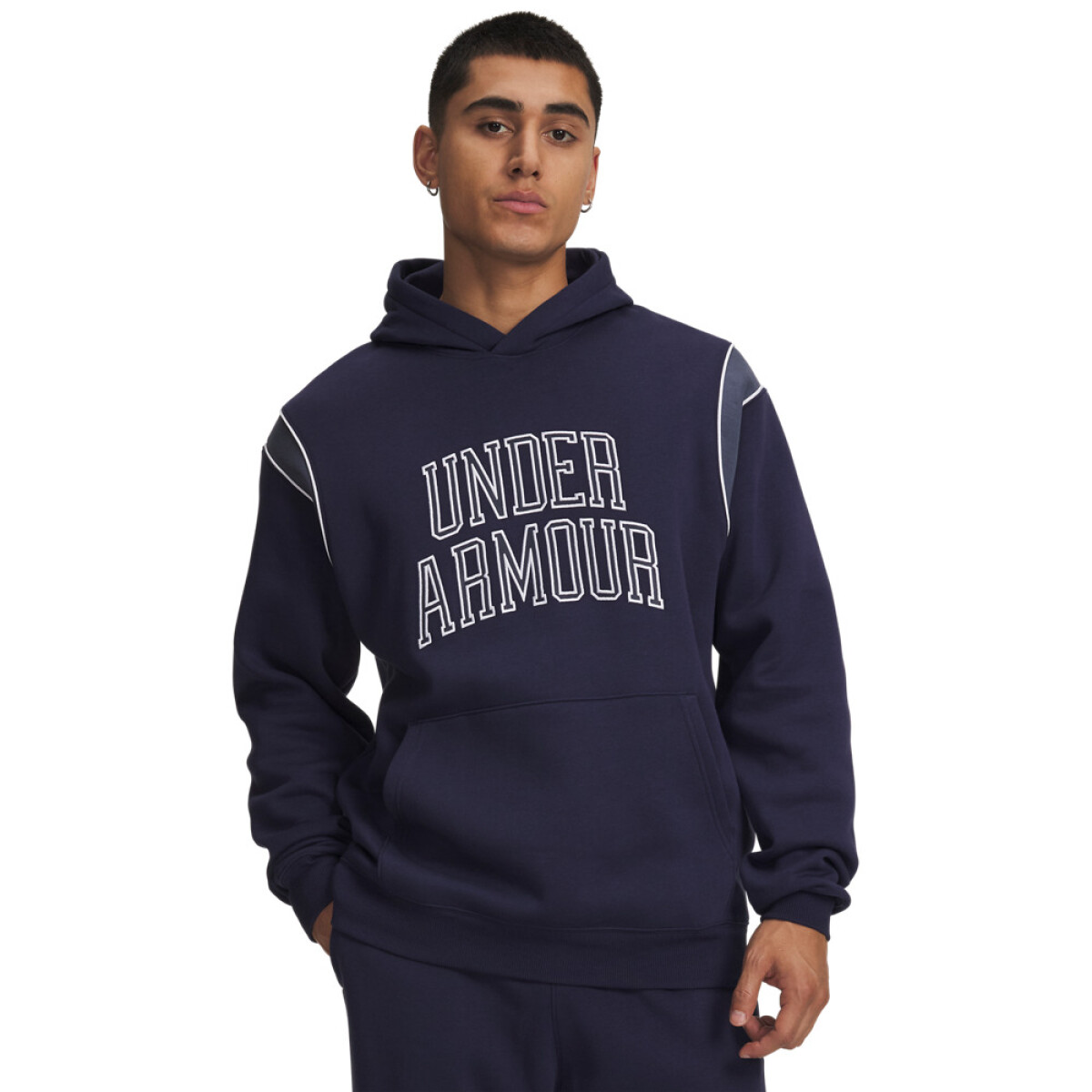 UA Rival Fleece Nov Hoodie-BLU - BLU-410 