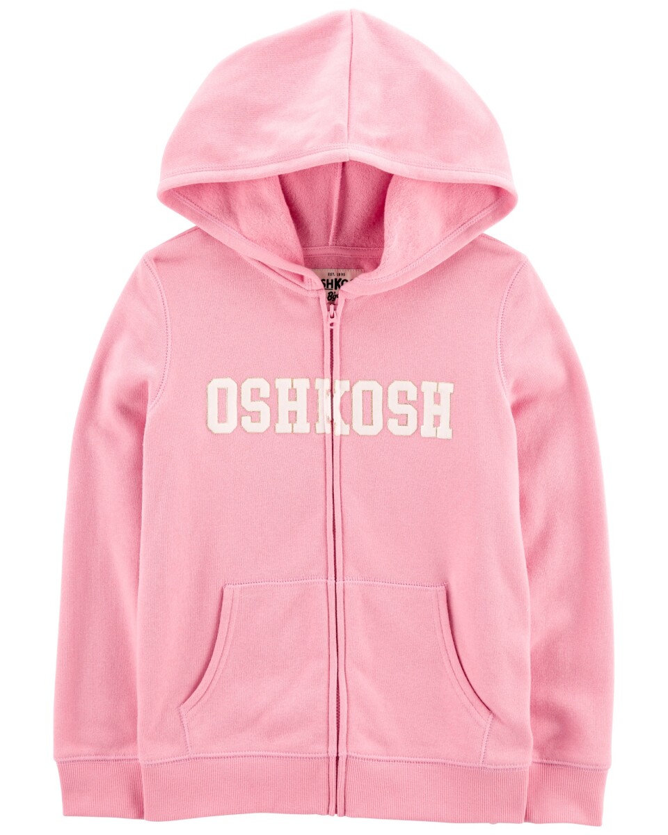 Campera de algodón con felpa, con capucha y logo 