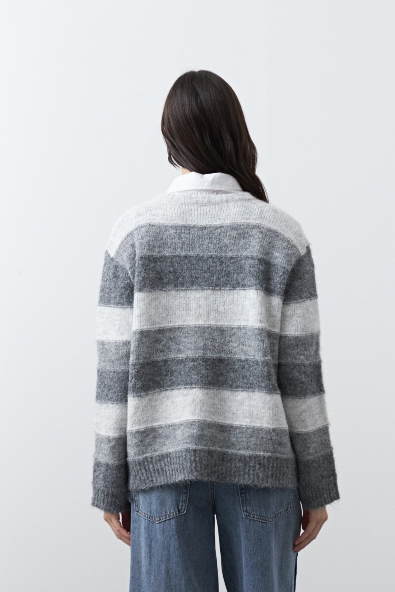 CARDIGAN FROST Gris Melange
