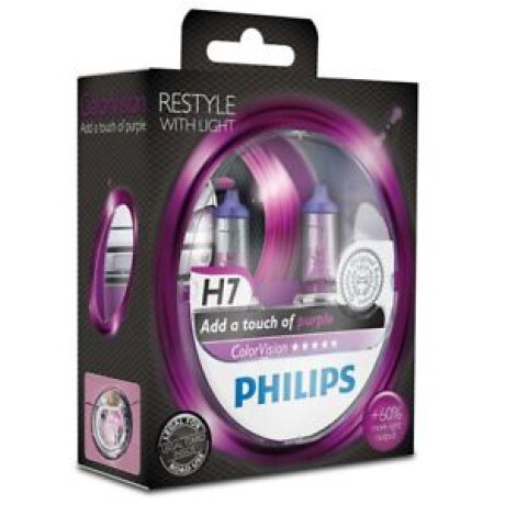 LAMPARA - HALOGENA 12V 55W H7 COLOR VISION VIOLETA PHILIPS LAMPARA - HALOGENA 12V 55W H7 COLOR VISION VIOLETA PHILIPS