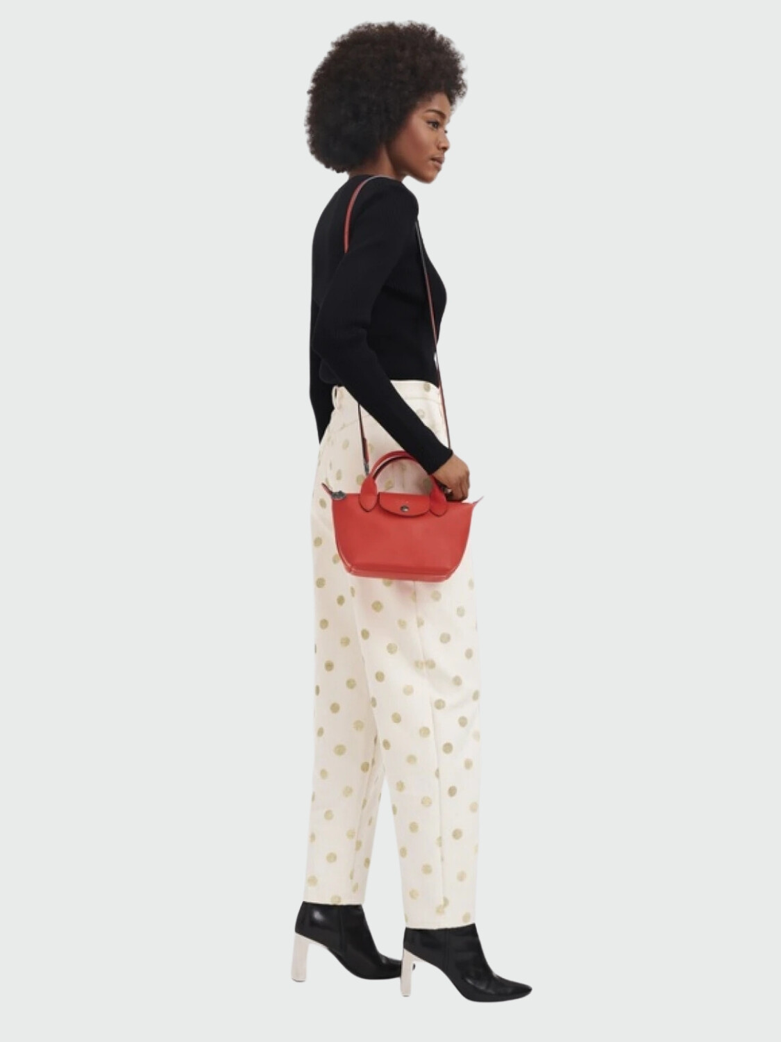 Longchamp -Cartera mini de cuero, Le pliage Xtra Naranja