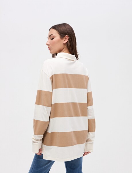 Remera polo New chicago Off white