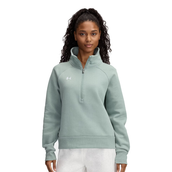 RIVAL FLEECE HZ - UNDER ARMOUR VERDE
