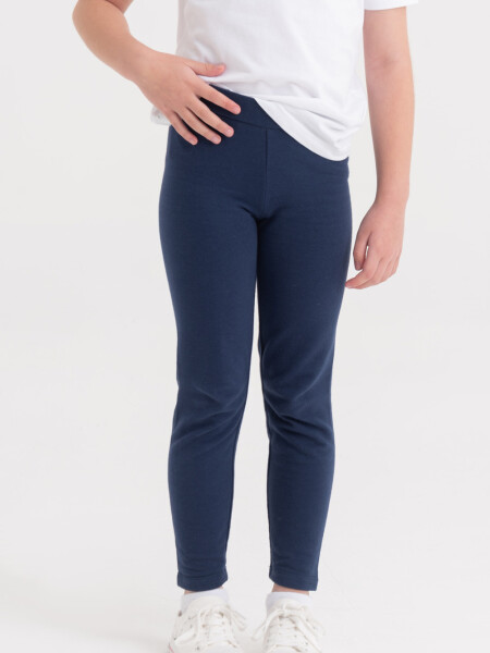 Legging deportiva larga con felpa Azul