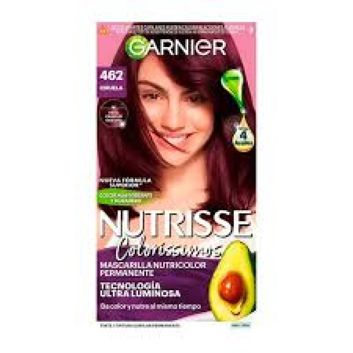 Tinta Garnier Nutrisse Colorissimos Nº462 Ciruela | Color Vibrante y Nutrición con Aceites Naturales 