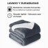 Frazada Manta Polar Con Corderito Acolchado 1 Plazas 200x150 Variante Color Gris