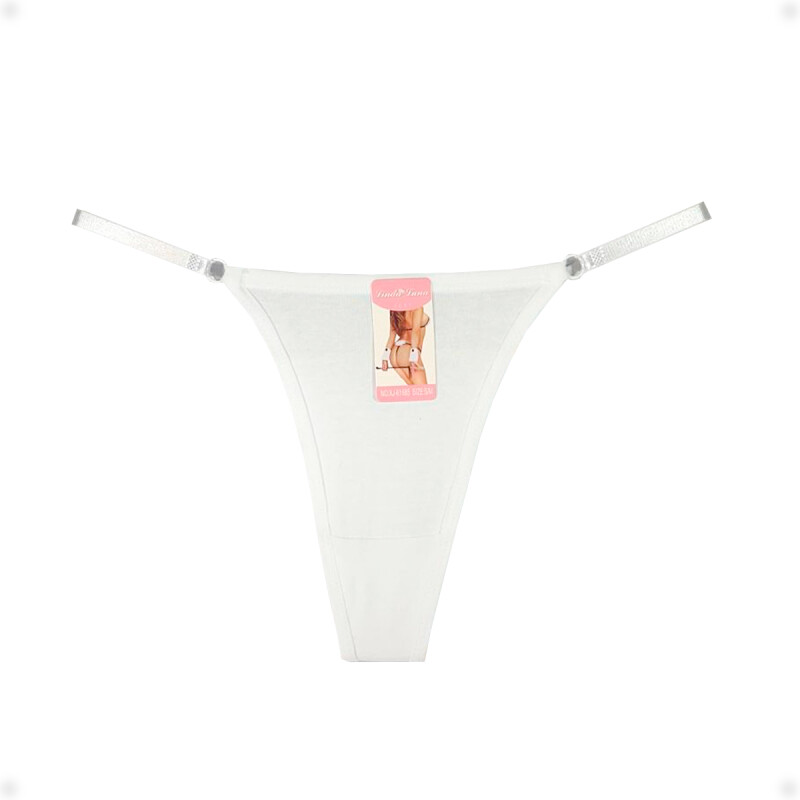 Tanga Colaless Ajustable De Algodón Blanco Talla L-XL