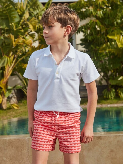 Polo Basico De Pique Blanco