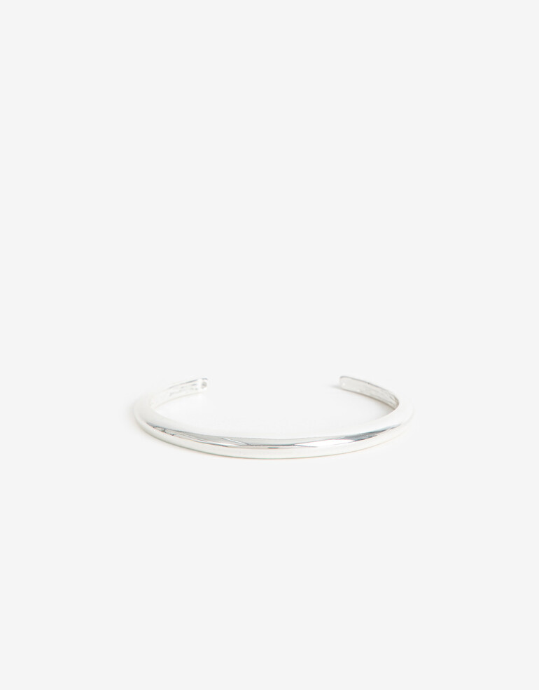 Pulseras Rígidas Metal Pulsera Metal Rígida - Plateado