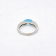 Anillo En Oro 18K Blanco Y Topacio Anillo En Oro 18K Blanco Y Topacio