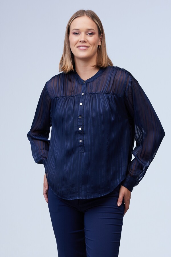 Blusa Chiffon AZUL