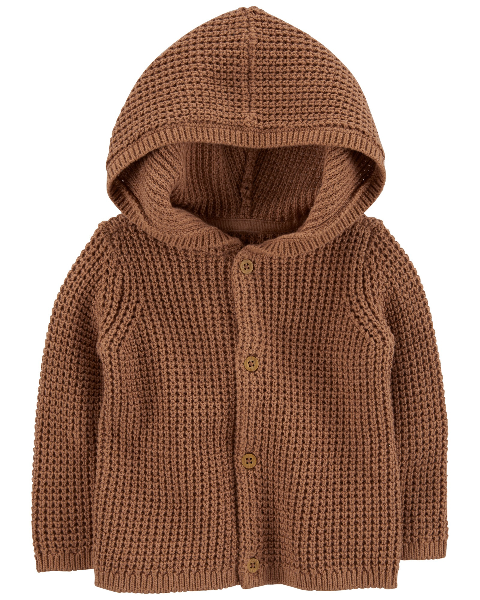 Saco de punto de algodón con capucha Saco de punto de algodón con capucha