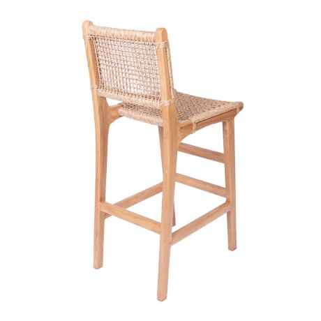 SILLA BAR MADERA NATURAL-BEIGE CURAZAO