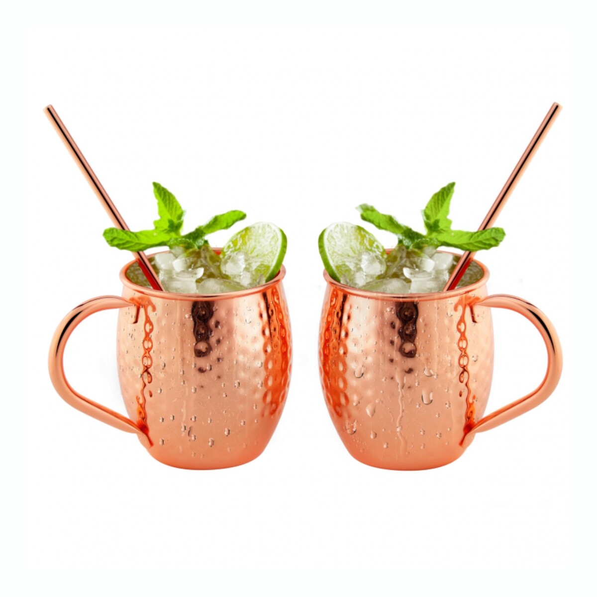 Set De 2 Jarros Para Tragos CUORI Moscú Capacidad 550ML Acero Inoxidable 