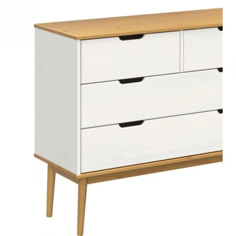 COMODA 4 CAJONES LINEA NORDICA BLANCA ROBLES Comoda 4 Cajones Linea Nordica Blanca Robles