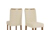 Juego De Comedor - 6 Sillas + Mesa Vidrio - Celeste Blanco / gris