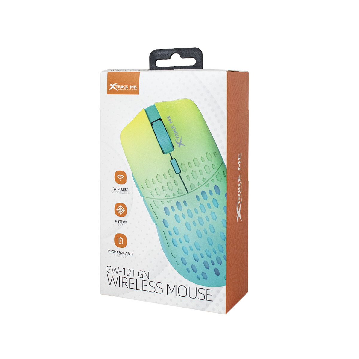Mouse Inalambrico Bluetooth Y Frecuencia Recargable Sin Pilas - Amarillo 
