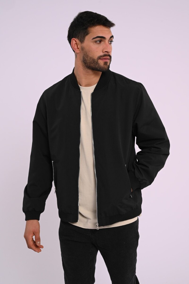 Campera bomber Negro