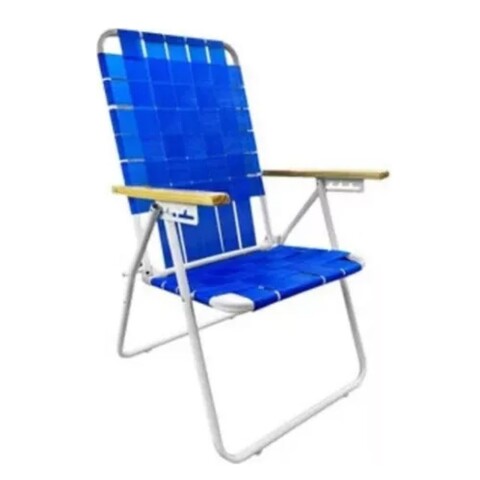 Silla Acero Epoxi Plegable Reforzada Playa Camping 120kg Azul Silla Acero Epoxi Plegable Reforzada Playa Camping 120kg Azul
