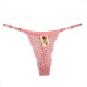 Tanga Colaless Ajustable De Encaje Rosa