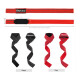 Set X2 Straps Correas Levantamiento Pesas Gym Negro Rojo