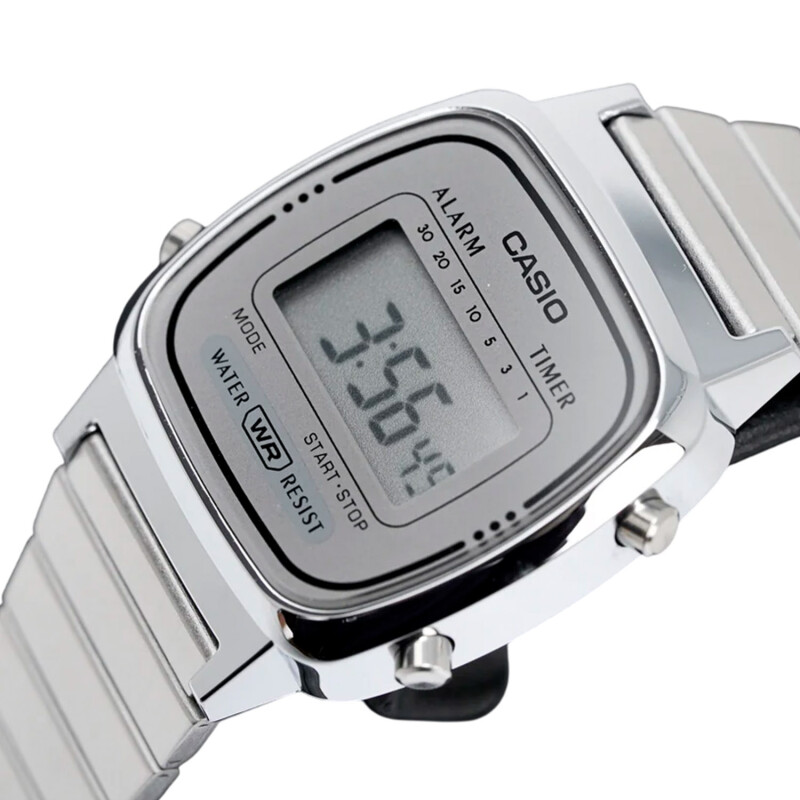 Reloj Digital para Mujer Casio LA670WA Resistente al Agua Gris