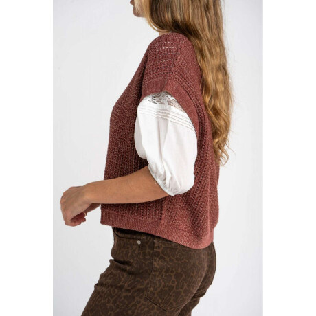Chaleco Lurex Bordeaux