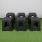 Set x6 Banquetas simil ratán NEGRO