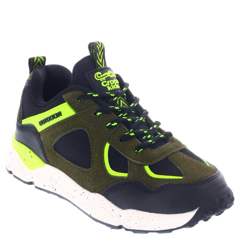 Championes de Niño Croco Kids HARY acordonado Verde Oliva