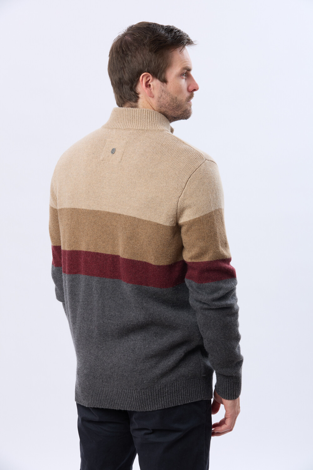 BUZO TEJIDO A RAYAS Gris