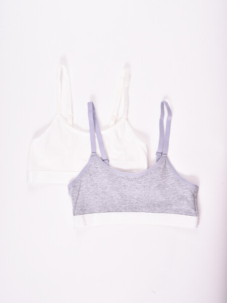 TOP TEEN PACK X 2 GRIS MELANGE M