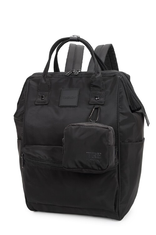 Mochila multicierres con monedero Negro