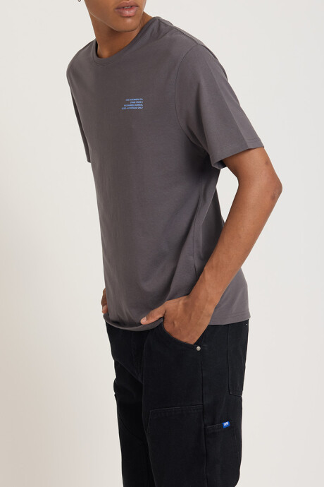 T-SHIRT M/C CROUD DIXIE Gris Oscuro