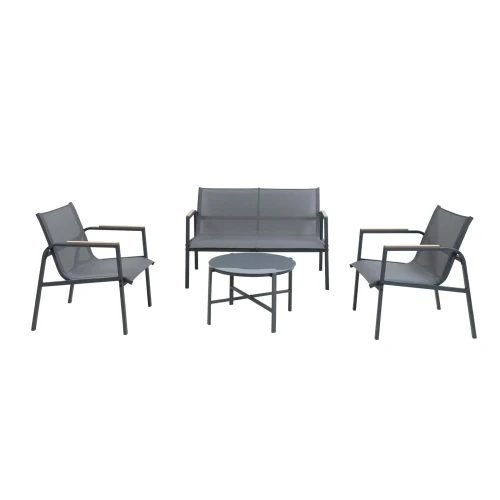 Set de Living Exterior Valencia - Acero y Tela Set de Living Exterior Valencia - Acero y Tela