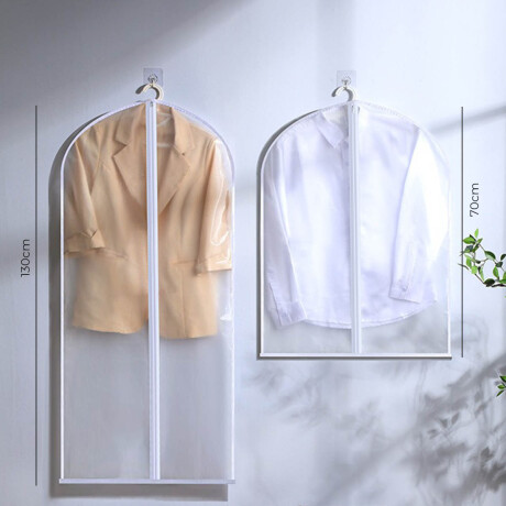 Set 18 Fundas Porta Trajes C/ Cierre Camisas Vestidos Blanco
