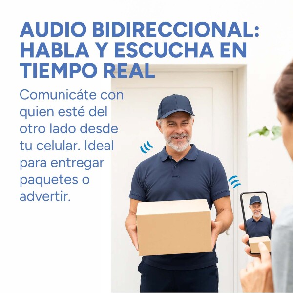 Cámara Triple Wifi Seguridad Exterior Nocturna 360 Exterior Color NEGRO