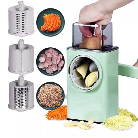 Cortador Manual Procesadora Rallador Verduras Queso Frutas Verde