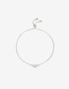 Pulseras Flexibles Strass Pulsera Con Dije Corazón Plata 925 - Plateado