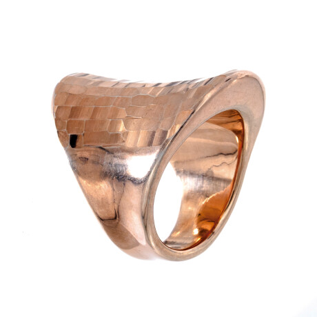 Anillo de plata 925 con baño de oro rosado. Anillo de plata 925 con baño de oro rosado.