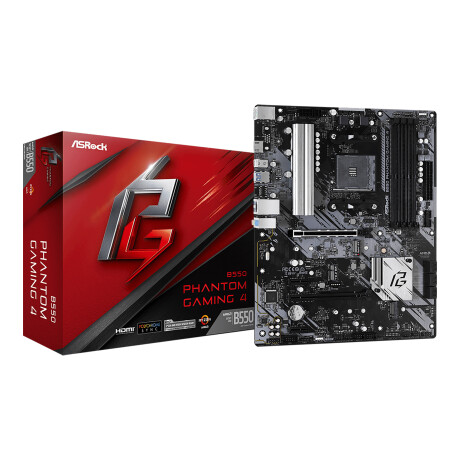 Asrock - Tarjeta Madre B550 Phantom Gaming 4 - Socket AM4. DDR4 4733+ Mhz. Hdmi. 6 X SATA3, 1 X Hype 001