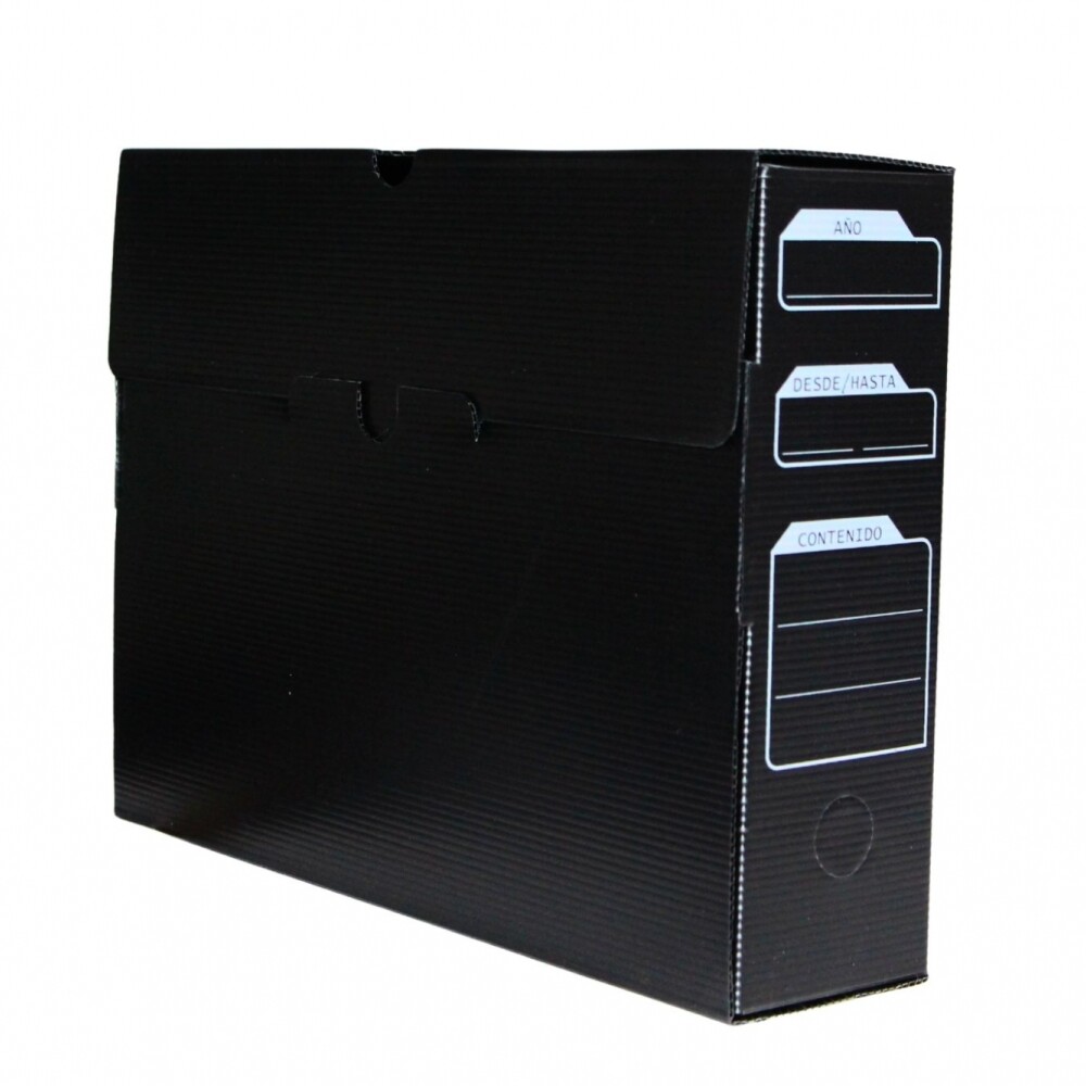 CAJA ARCHIVO PLASTICA DE 8CMS DE LOCMO COLOR NEGRO CAJA ARCHIVO PLASTICA DE 8CMS DE LOCMO COLOR NEGRO