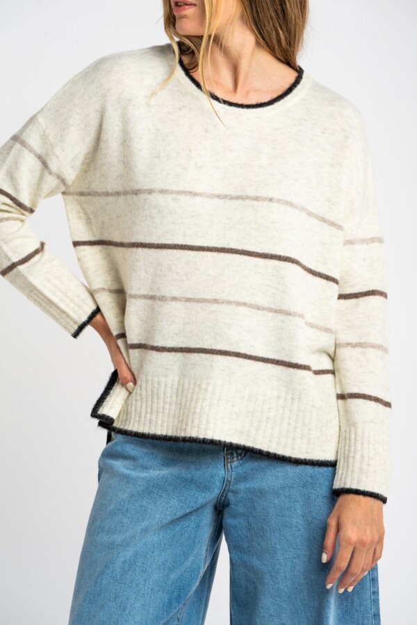 Sweater Rayado Marrón