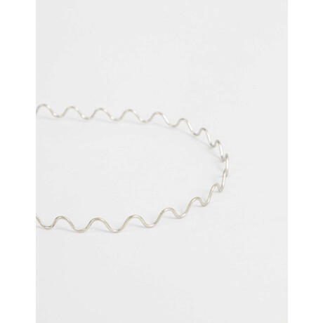 Vincha Rígida Ondulada Plateado