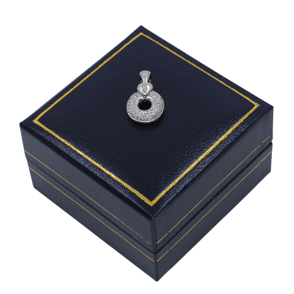 Colgante en oro 18k blanco y brillantes Colgante en oro 18k blanco y brillantes