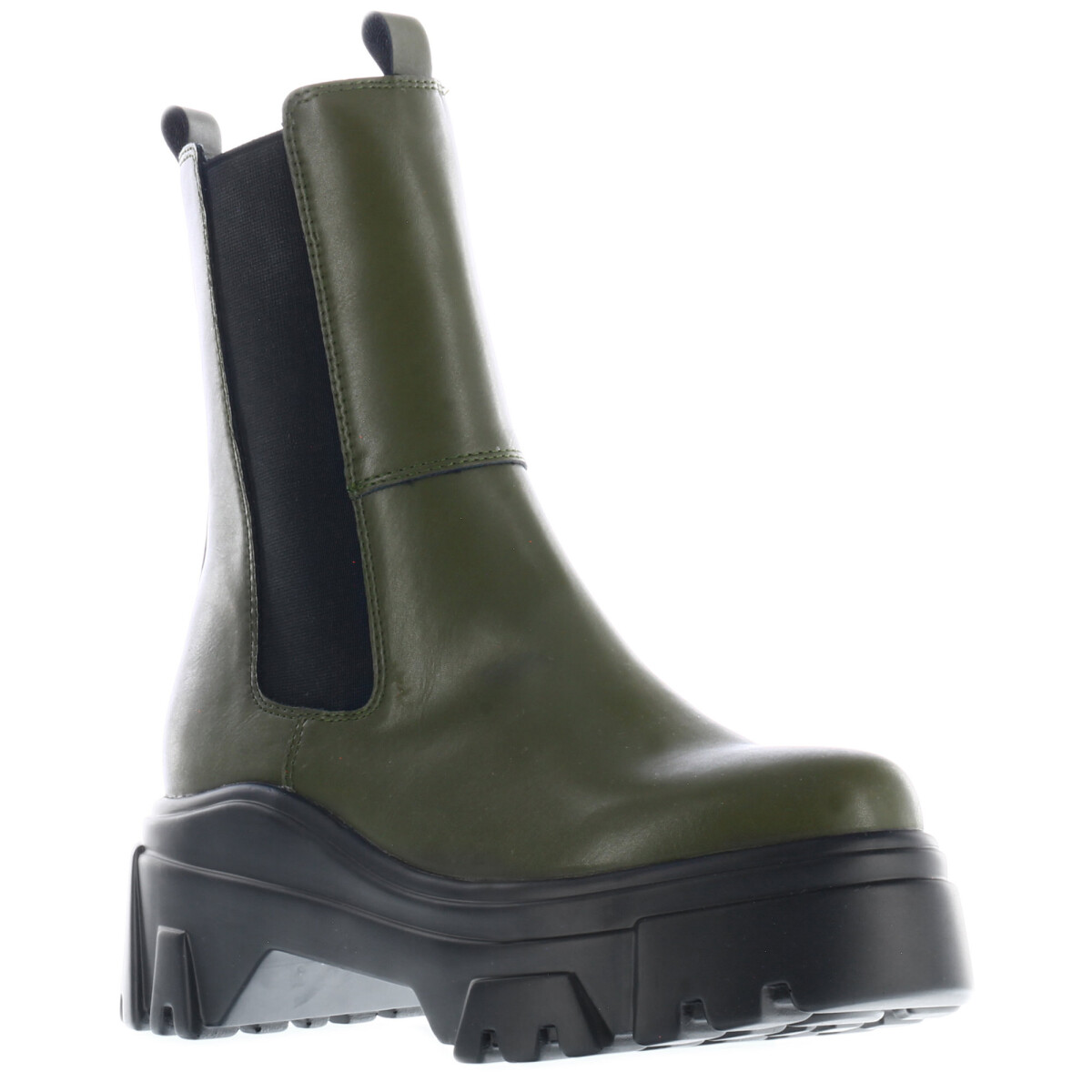 Bota de Mujer Miss Carol TELMA caña media con elastico en laterales - Verde Oliva 
